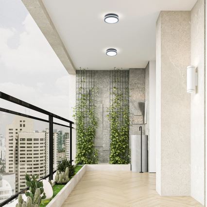 Brilagi - Luminaria LED exterior con sensor BENE LED/18W/230V, diámetro 22 cm, antracita, IP54