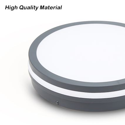 Brilagi - Luminaria LED exterior con sensor BENE LED/24W/230V diámetro 26 cm antracita IP54