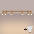 Brilagi - Luminaria LED de focos CRESTO 6xGU10/10W/230V dorada