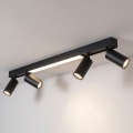 Brilagi - Luminaria LED de focos SELE 4xGU10/30W/230V + LED/20W negra
