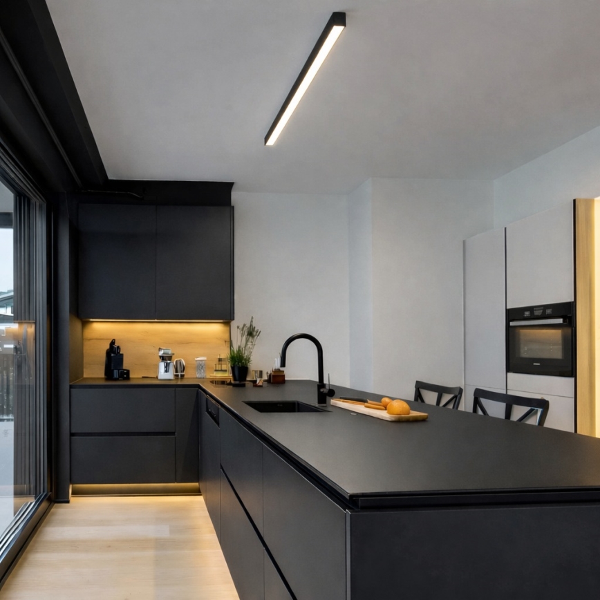 Brilagi - Plafón LED de superficie FULLDAY LED/20/30/40W/230V 2700/4000/6000K 120 cm UGR19 negro