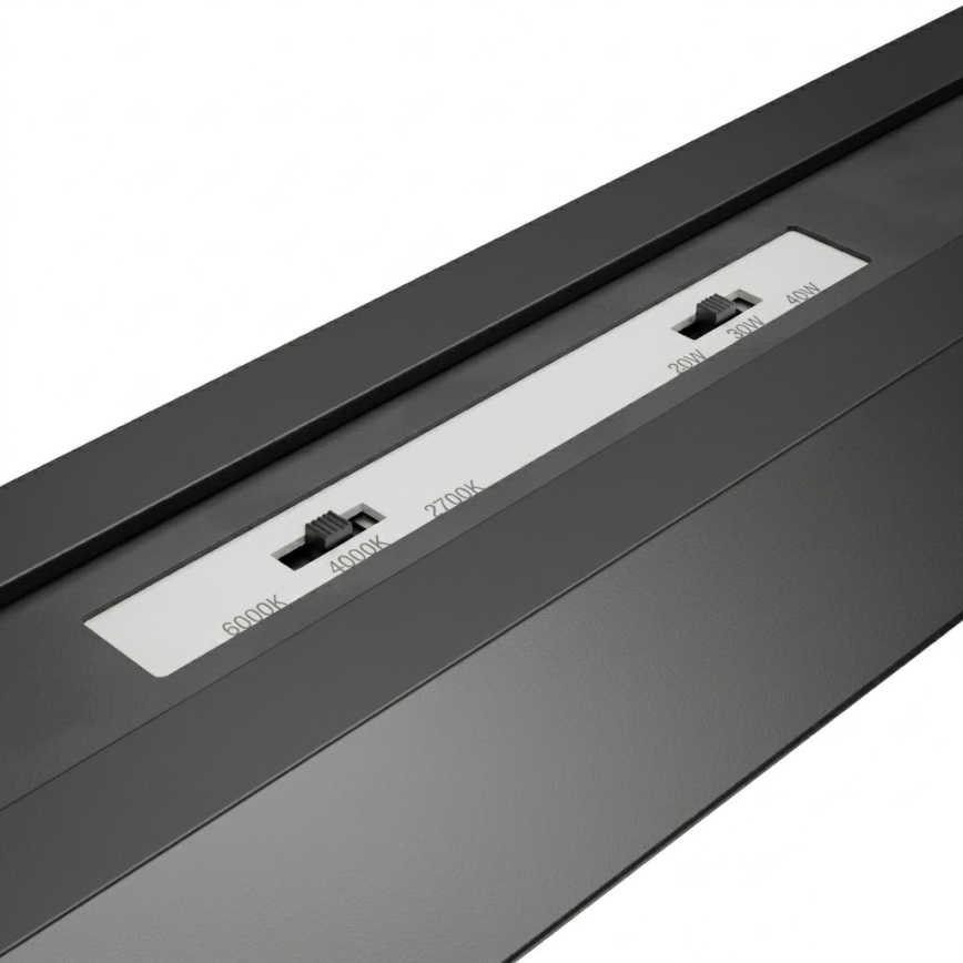 Brilagi - Luminaria LED de techo de montaje en superficie FULLDAY, 20/30/40 W, 230 V, 2700/4000/6000 K, 120 cm, negra