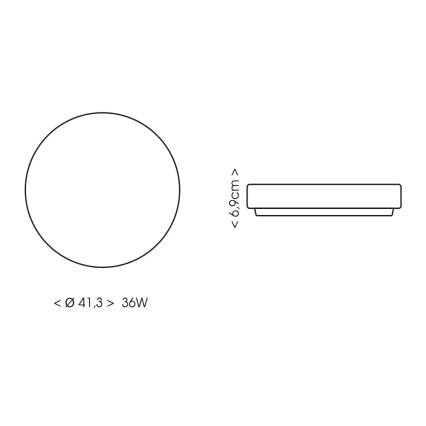 BRILAGI - plafón LED para baño con sensor ZENNA LED/36W/230V Ø 41,3 cm IP44 negro + control remoto