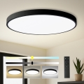 Brilagi - Luminaria LED de techo regulable POOL SMART LED/180W/230V 3000-6000K Ø120 cm Wi-Fi Tuya negra + mando a distancia