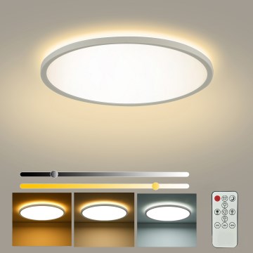 Brilagi - Luminaria LED de techo regulable ULTRA SLIM LED/24W/230V 2700-6500K, diámetro 42 cm, blanco + mando a distancia