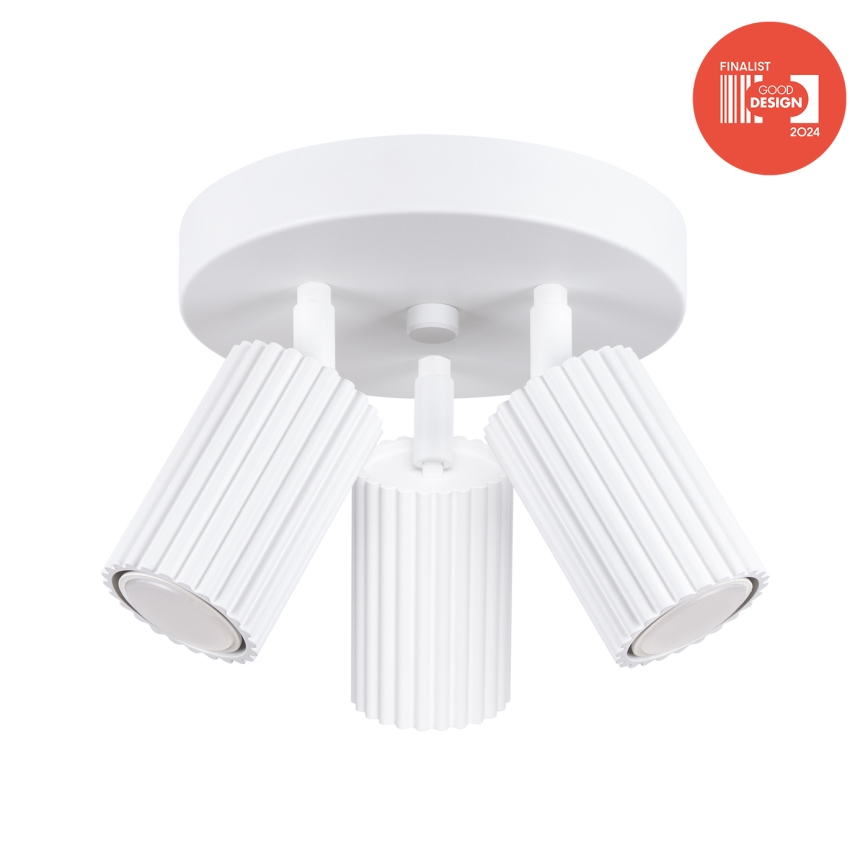 Brilagi - Luminaria LED empotrable CRESTO 3xGU10/10W/230V blanca