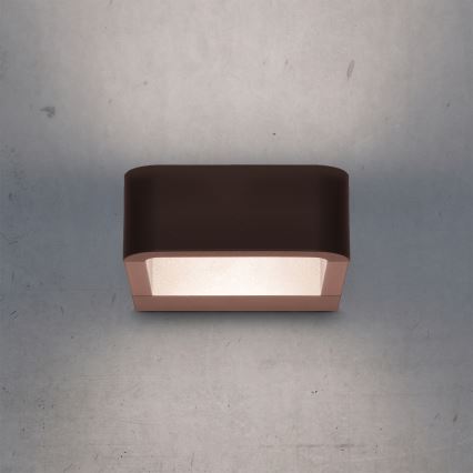 Brilagi - Aplique LED de pared exterior BARI LED/7W/230V 3000/4000/6000K marrón IP54