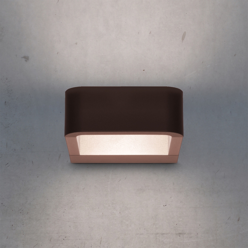 Brilagi - Aplique LED de pared exterior BARI LED/7W/230V 3000/4000/6000K marrón IP54