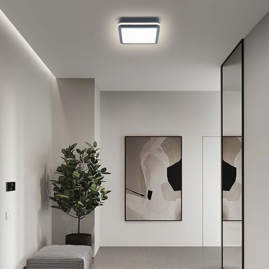 Brilagi - Luminaria LED exterior con sensor BENE LED/18W/230V 22x22 cm antracita IP54