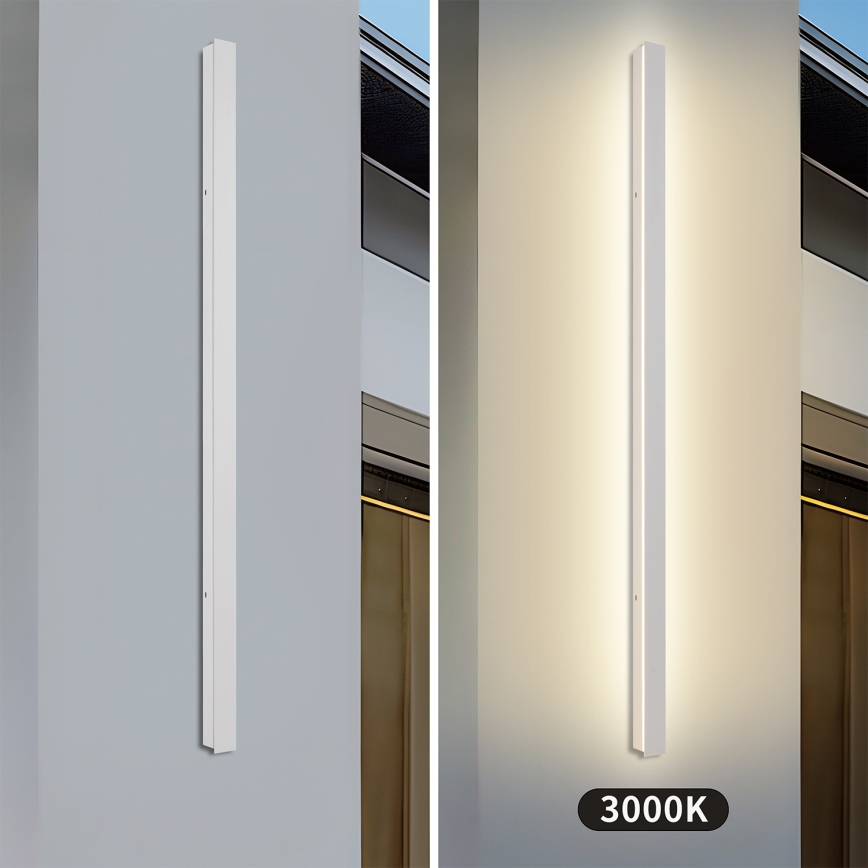 Brilagi - Aplique de pared LED para exterior LINEAR LED/32W/230V 3000K IP65 140 cm blanco CRI 90