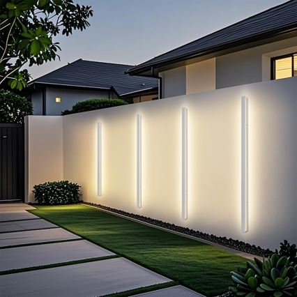 Brilagi - Aplique de pared LED para exterior LINEAR LED/32W/230V 3000K IP65 140 cm blanco CRI 90
