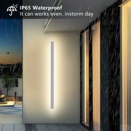 Brilagi - Aplique de pared LED para exterior LINEAR LED/32W/230V 3000K IP65 140 cm blanco CRI 90