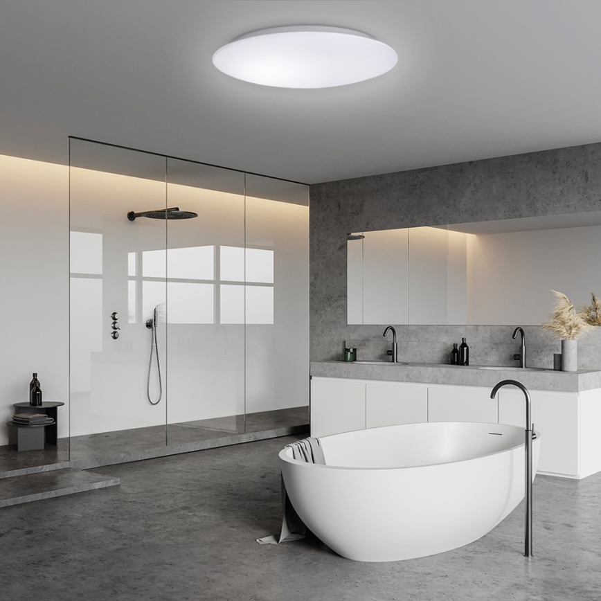 Brilagi - Lámpara de techo LED de baño con sensor VESTAS LED/18W/230V Ø 28 cm 4000K IP54