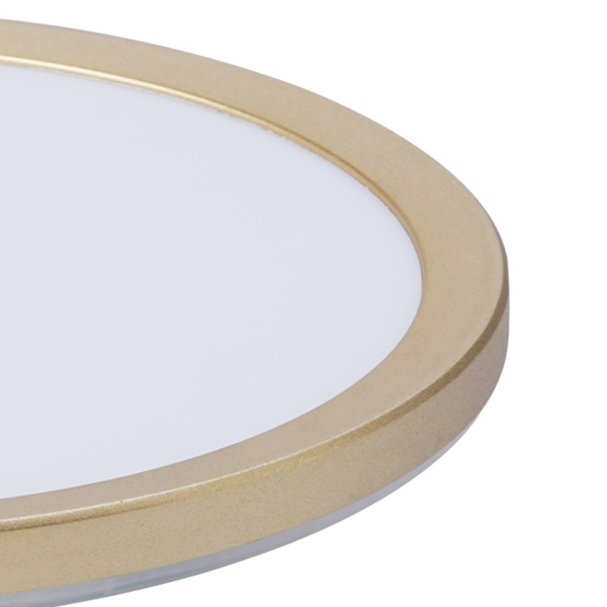 Brilagi - Luminaria LED de techo para baño ULTRA SLIM, 24W/230V, Ø 42 cm, dorada, IP54