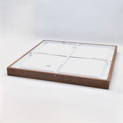 Brilagi - Plafón LED para baño WOODY FRAME LED/40W/230V 60x60 cm IP44 roble-cerezo