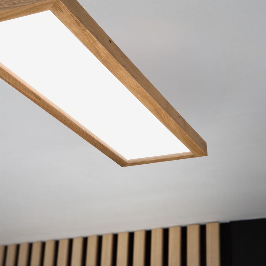 Brilagi - Lámpara de techo LED para baño WOODY FRAME LED/50W/230V 120x30 cm IP44 roble