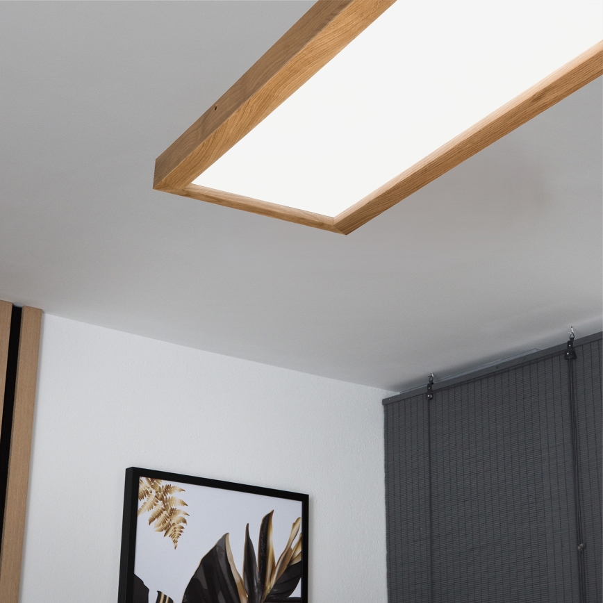 Brilagi - Lámpara de techo LED para baño WOODY FRAME LED/50W/230V 120x30 cm IP44 roble