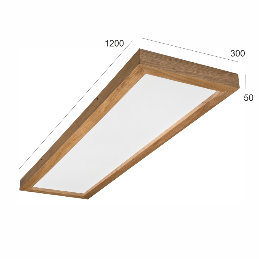 Brilagi - Lámpara de techo LED para baño WOODY FRAME LED/50W/230V 120x30 cm IP44 roble