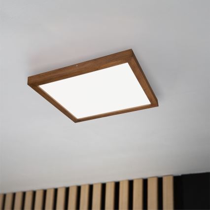 Brilagi - Plafón LED de techo para baño WOODY FRAME LED/50W/230V 60x60 cm IP44 roble cerezo