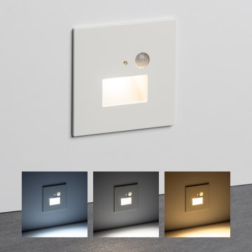 Brilagi - Luminaria LED para escalera con sensor de movimiento y crepuscular JACK LED/1,5W/230V 3000/4000/6500K blanco
