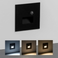 Brilagi - Luminaria LED para escalera con sensor de movimiento y de crepúsculo JACK LED/3W/230V 3000/4000/6500K IP65 negro