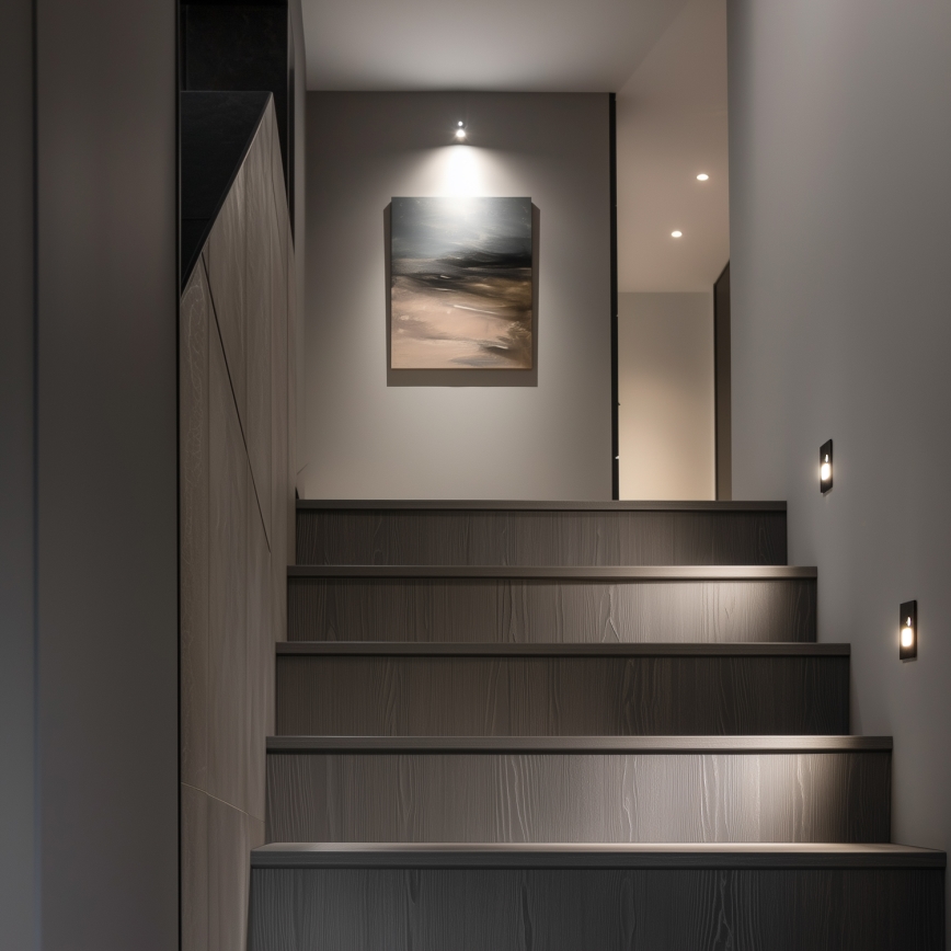 Brilagi - Luminaria LED para escalera con sensor de movimiento y sensor crepuscular JACK LED/1,5W/230V 3000/4000/6500K negro