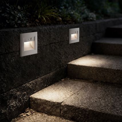 Brilagi - Luminaria LED para escalera con sensor STEP LIGHT LED/1,5W/230V IP44 blanco