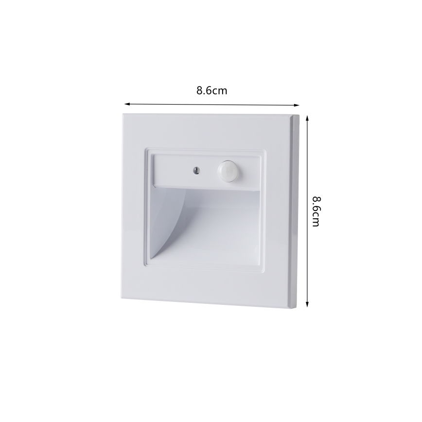 Brilagi - Luminaria LED para escalera con sensor STEP LIGHT LED/1,5W/230V IP44 blanco