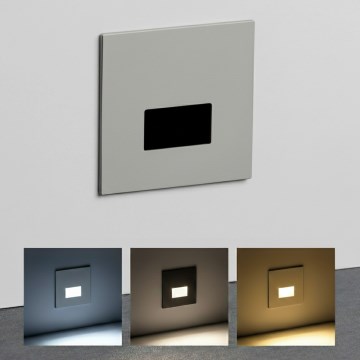 Brilagi - Luminaria LED para escalera JACK LED/3W/230V 3000/4000/6500K IP65 gris