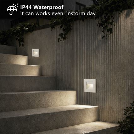 BRILAGI - Luminaria LED para escalera STEP LIGHT LED/1,5W/230V IP44 blanca