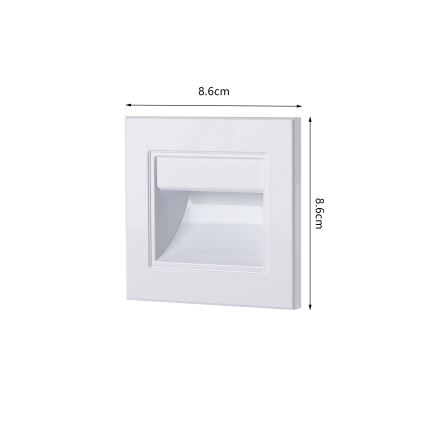 BRILAGI - Luminaria LED para escalera STEP LIGHT LED/1,5W/230V IP44 blanca