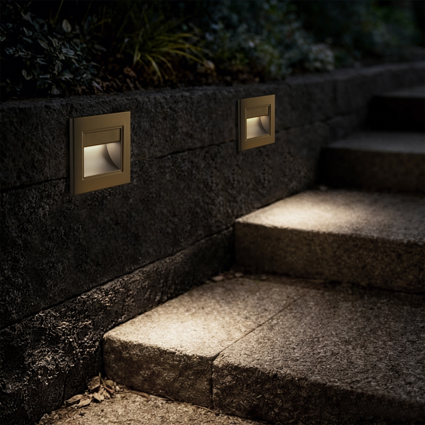 Brilagi - Luminaria LED para escalera STEP LIGHT LED/1,5W/230V IP44 dorada