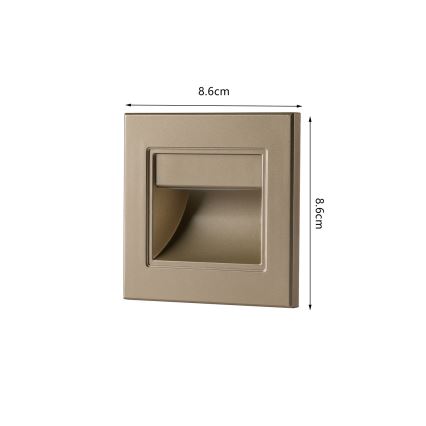 BRILAGI - Luminaria LED para escalera STEP LIGHT LED/1,5W/230V IP44 dorada