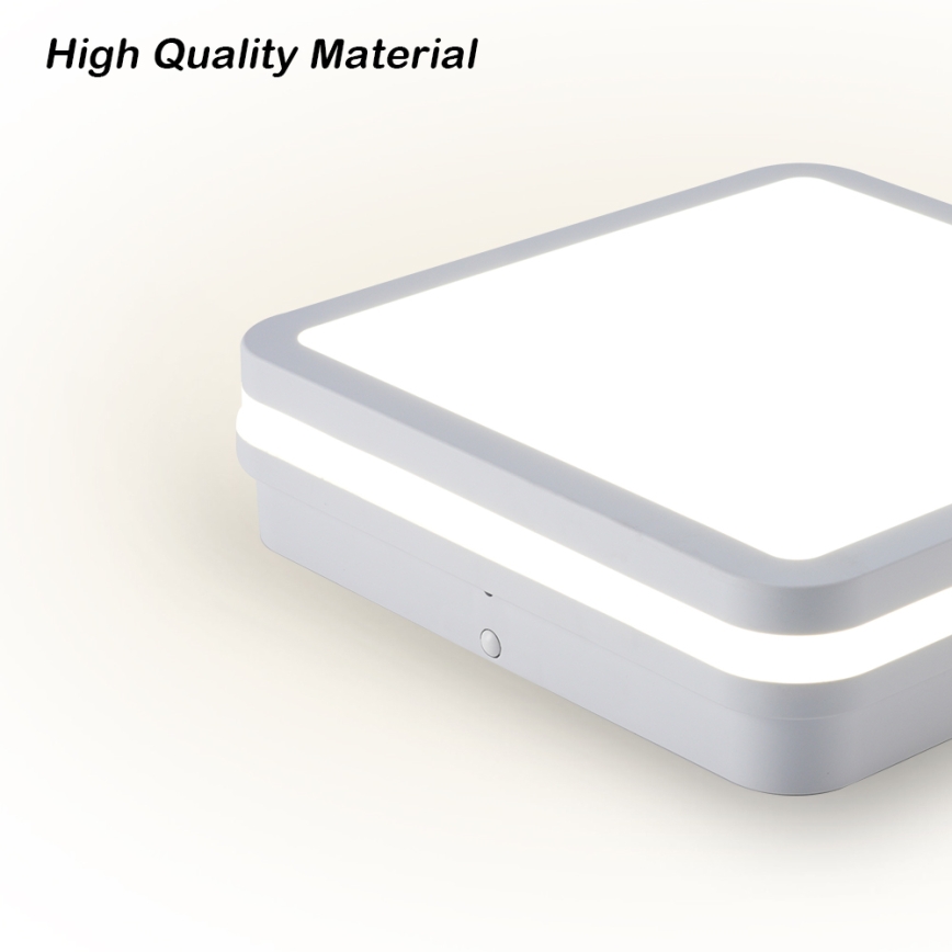 Brilagi - Luminaria LED para exterior BENE, 24 W, 230 V, 26 x 26 cm, blanca, IP54