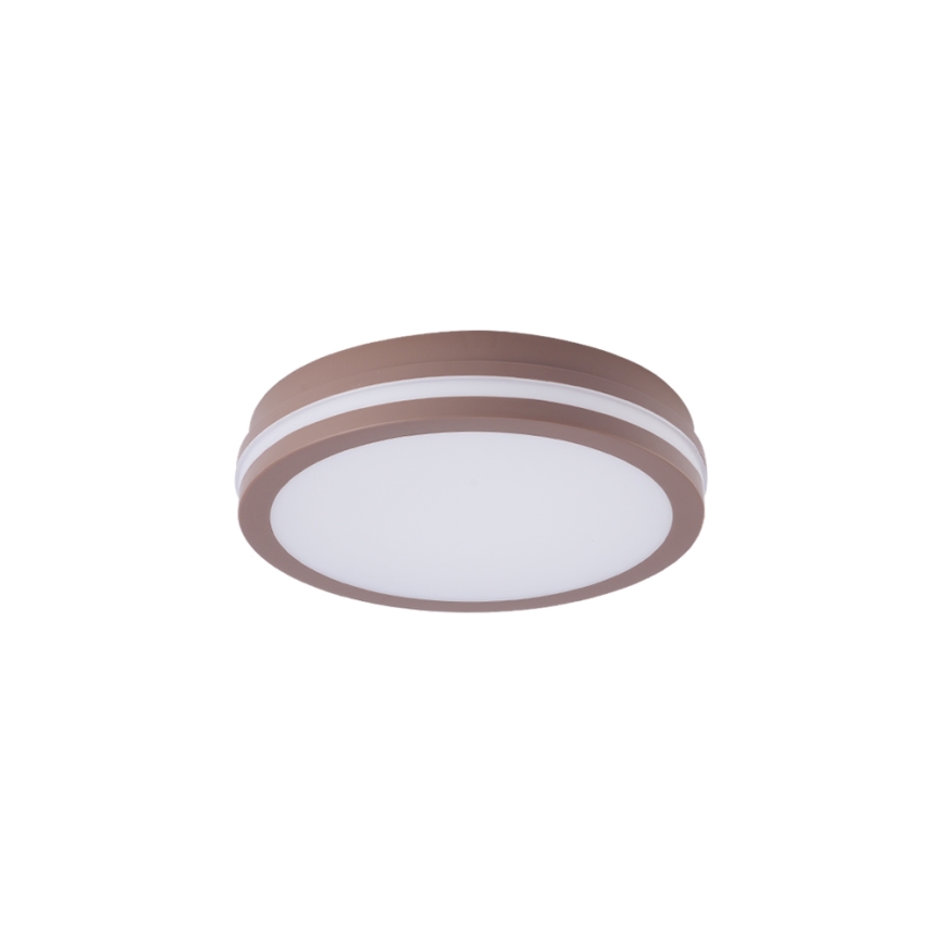 Brilagi - Luminaria exterior LED con sensor BENE LED/24W/230V Ø 26 cm marrón IP54