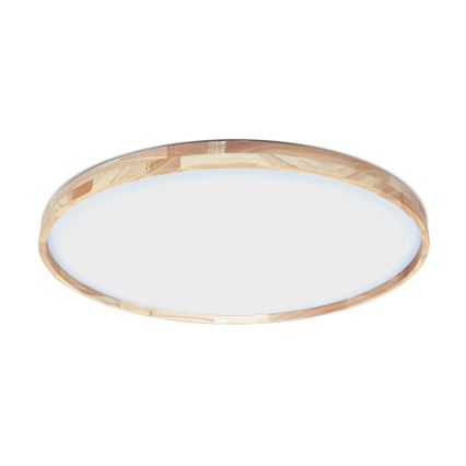 Brilagi - Plafón LED regulable ALSON LED/72W/230V 3000-6500K, roble, Ø 78 cm + mando a distancia