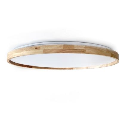 Brilagi - Plafón LED regulable ALSON LED/72W/230V 3000-6500K, roble, Ø 78 cm + mando a distancia