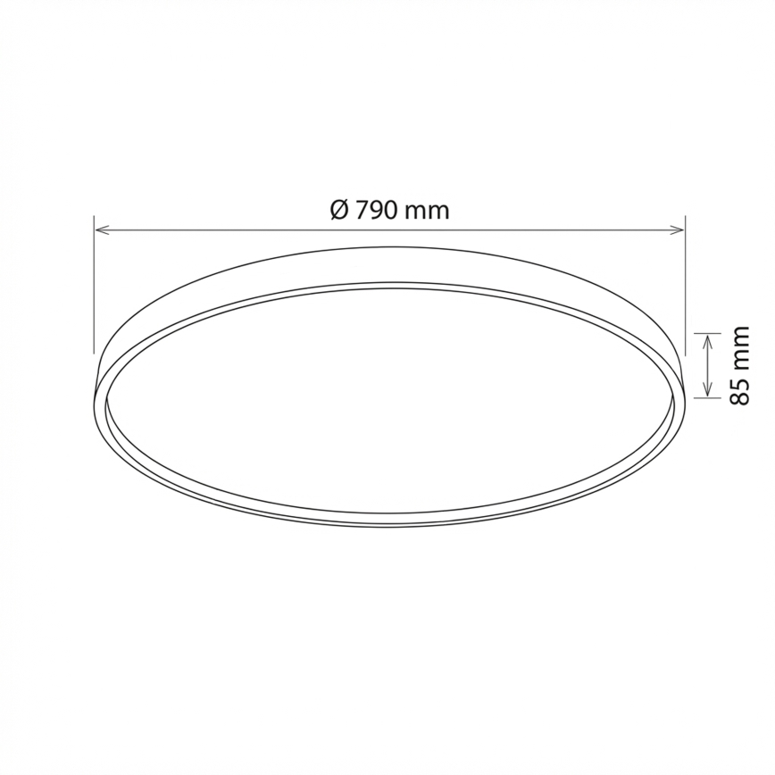 Brilagi - Plafón LED regulable ALSON LED/72W/230V 3000-6500K, roble, Ø 78 cm + mando a distancia