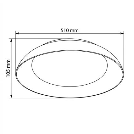 Plafón LED regulable ALVA LED/48W/230V 3000-6500K diámetro 51 cm blanco + mando a distancia