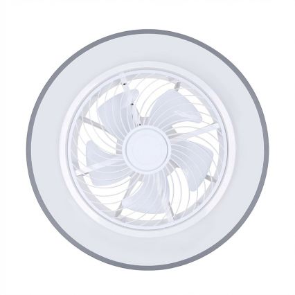 Brilagi - Lámpara de techo LED regulable con ventilador LED/38W/230V 3000-6500K diámetro 50 cm gris + mando a distancia