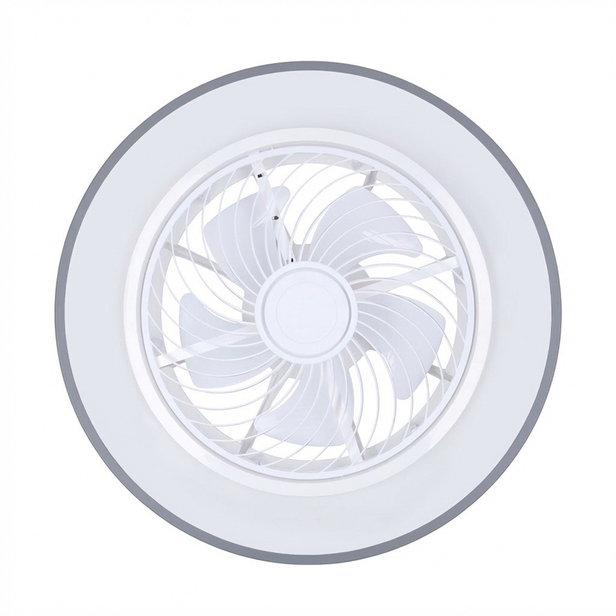 Brilagi - Lámpara de techo LED regulable con ventilador LED/38W/230V 3000-6500K diámetro 50 cm gris + mando a distancia