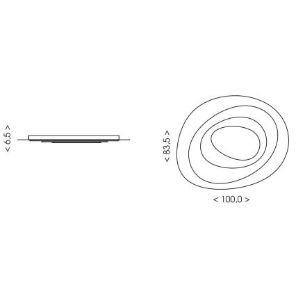Brilagi - Luminaria de techo LED regulable MODERN MAXI LED/105W/230V 3000-6000K 83,5x1000 cm + mando a distancia