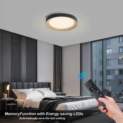 Brilagi - Lámpara de techo LED regulable NEXO LED/48W/230V 3000-6000K negra Ø 43 cm + mando a distancia