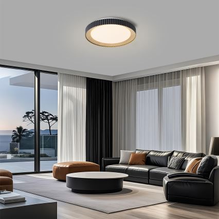 Brilagi - Lámpara de techo LED regulable NEXO LED/48W/230V 3000-6000K negra Ø 43 cm + mando a distancia