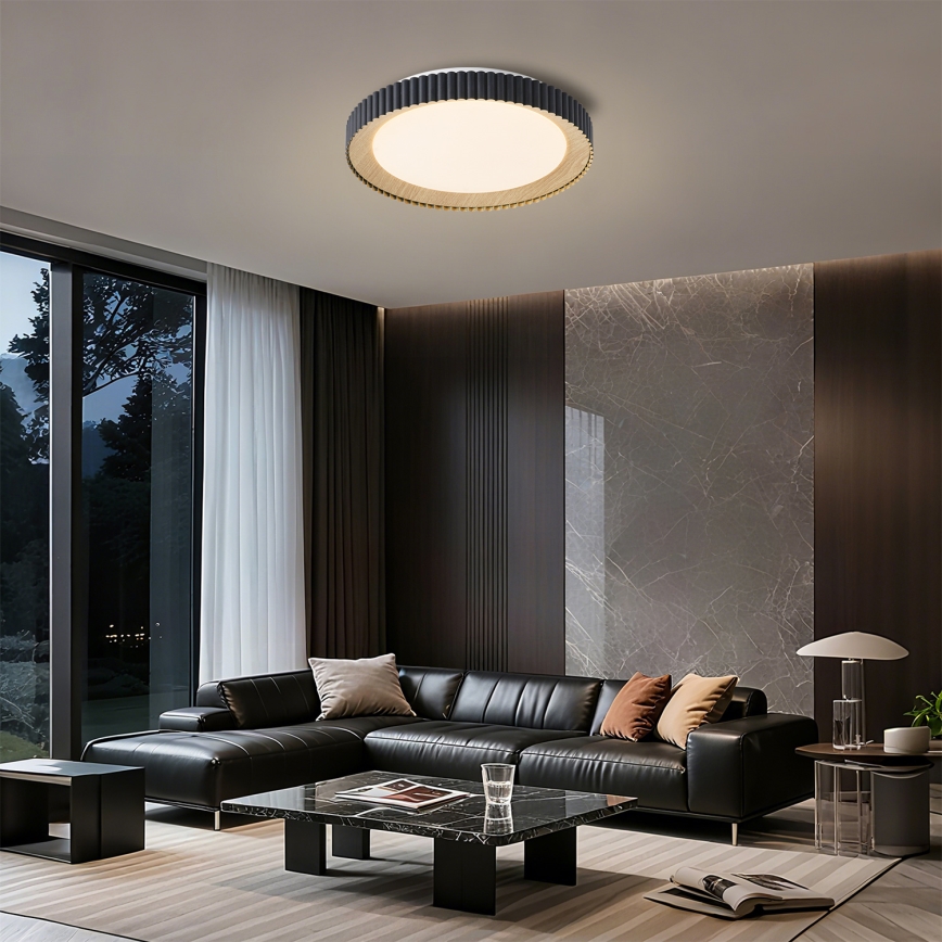 Brilagi - Lámpara de techo LED regulable NEXO LED/48W/230V 3000-6000K negra Ø 43 cm + mando a distancia