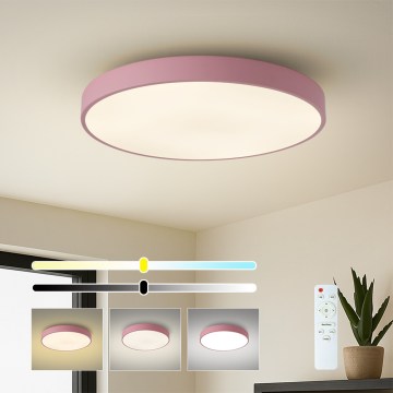 Brilagi - Luminaria LED regulable de techo POOL LED/60W/230V 3000-6000K Ø 60 cm rosa + mando a distancia