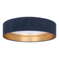 Brilagi - Luminaria LED regulable de techo VELVET SMARTIX LED/36W/230V 3000-6000K diámetro 55 cm azul/dorado Wi-Fi Tuya Beacon + mando a distancia
