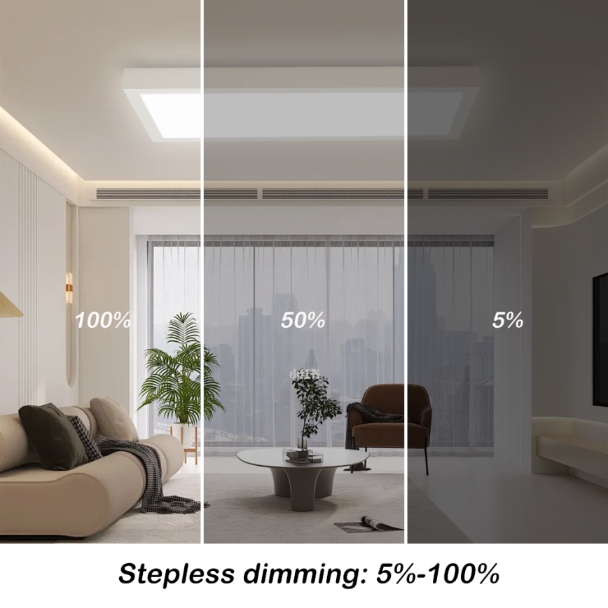 Brilagi - Lámpara de techo para baño LED regulable FRAME SMART LED/30W/230V 30x60 cm 3000-6000K IP44 blanca + mando a distancia