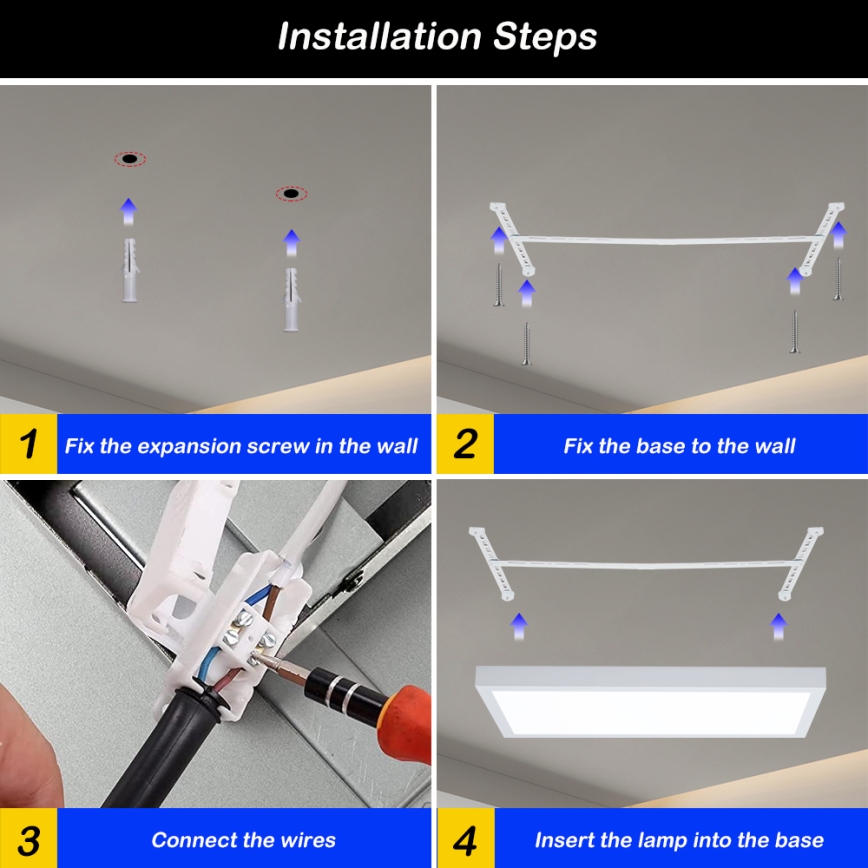 Brilagi - Lámpara de techo para baño LED regulable FRAME SMART LED/30W/230V 30x60 cm 3000-6000K IP44 blanca + mando a distancia