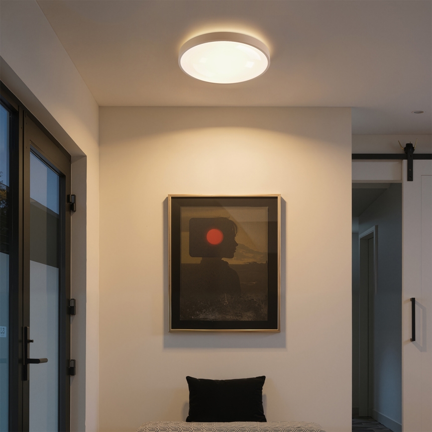 Brilagi - Luminaria de techo LED regulable GLASS POOL DOUBLE LED/48W/230V 3000-6000K 40 cm beige + mando a distancia